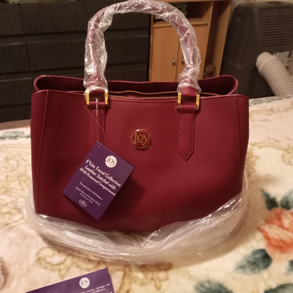 Joy Mangano Leather Satchel Purse